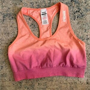 Gymshark Ombre Sports Bra - Coral and Magenta